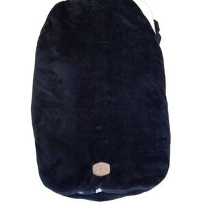 JJ Cole Bundle Me Car Seat Cover Black Faux Sherpa Lining Cozy Warm Winter